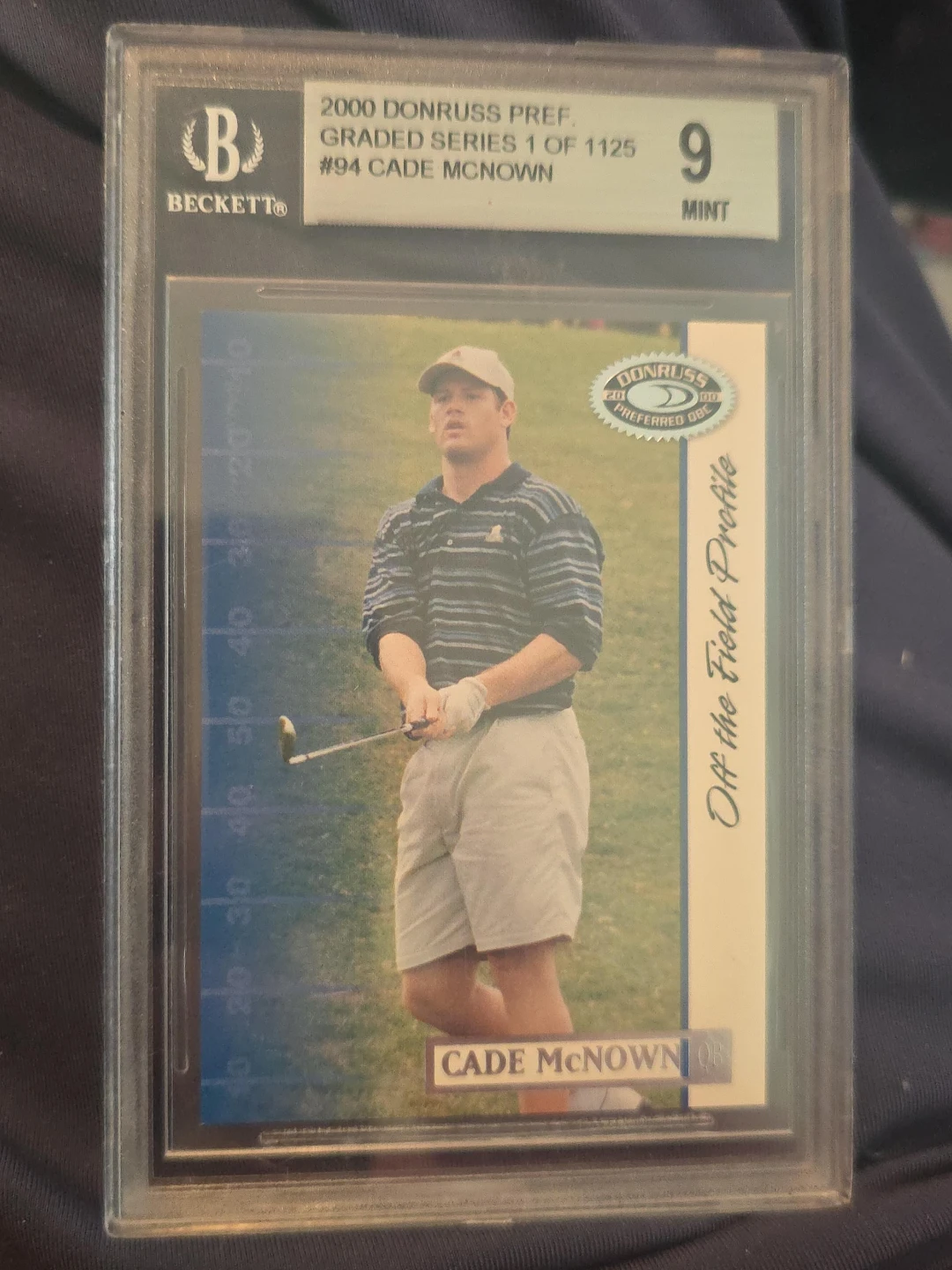 2000 Donruss Preferred Cade McNown #94 Beckett Graded 9 Mint