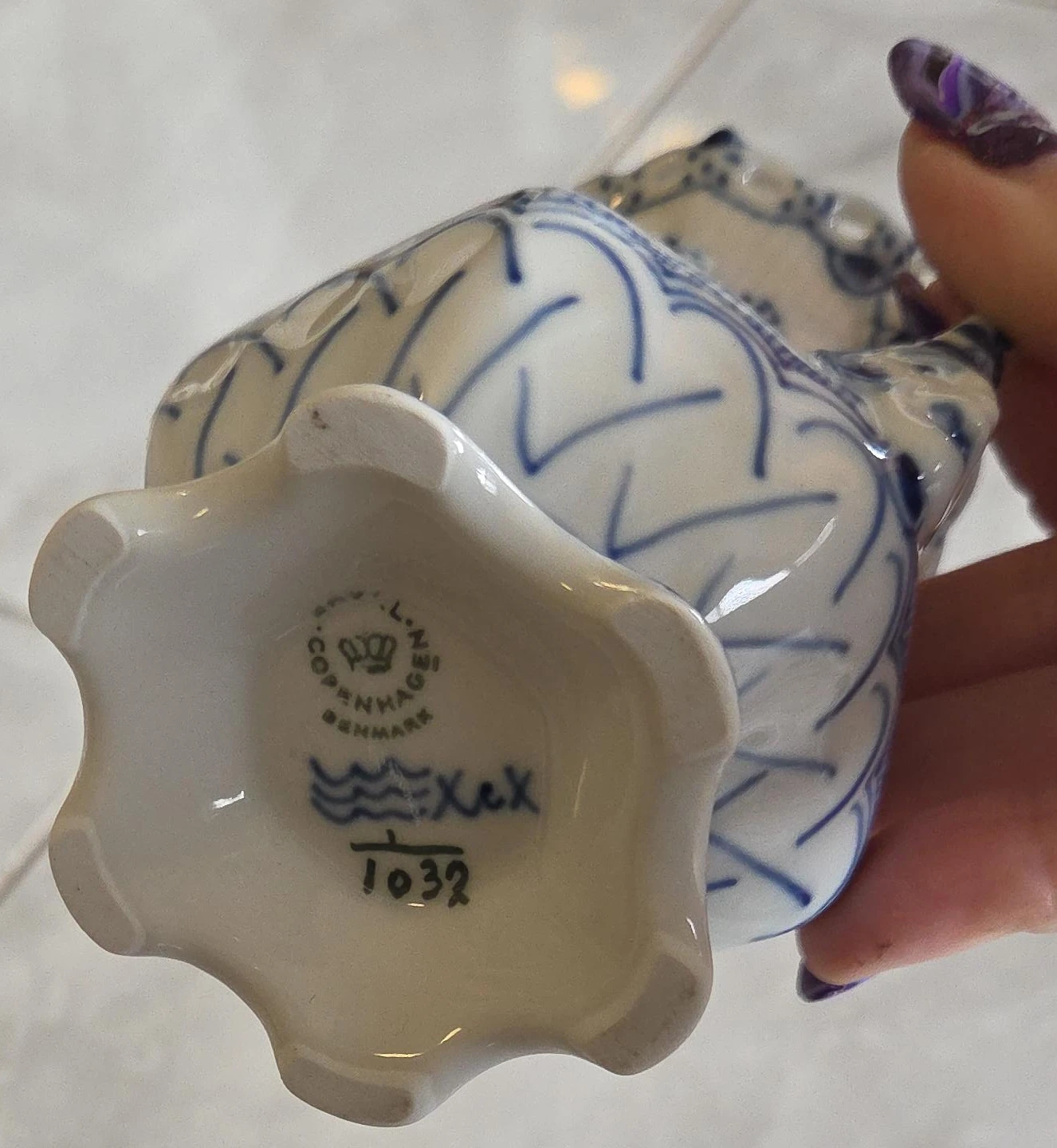 Royal Copenhagen Blue Fluted Half Lace Vase