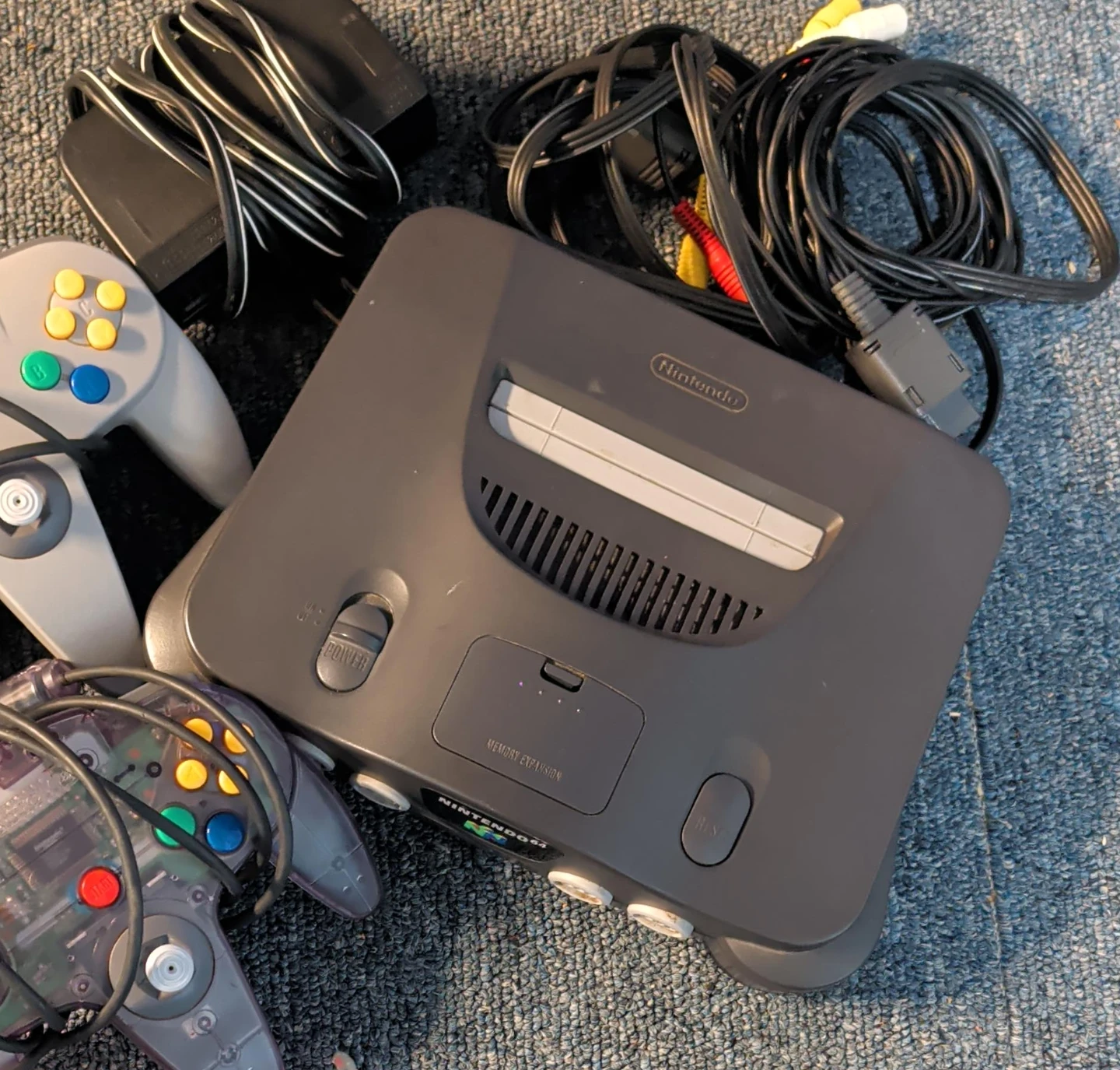 Nintendo 64 Console Bundle with Controllers and Cords