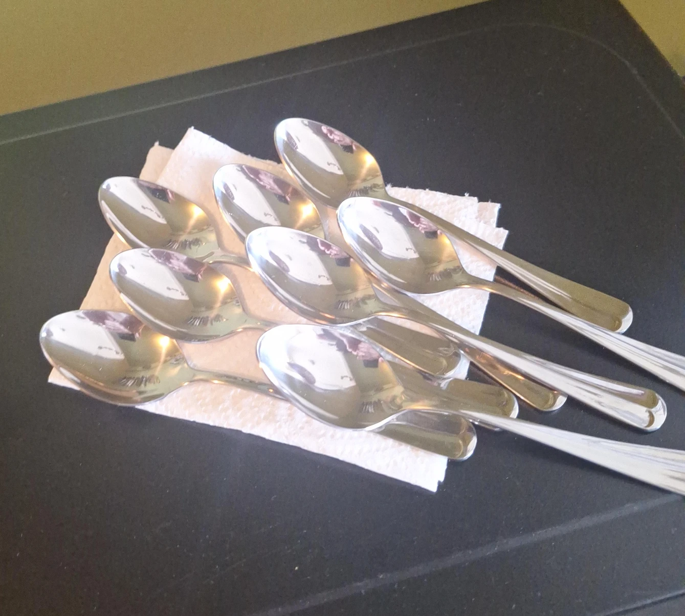 Set of 8 Stainless Steel Spoons
