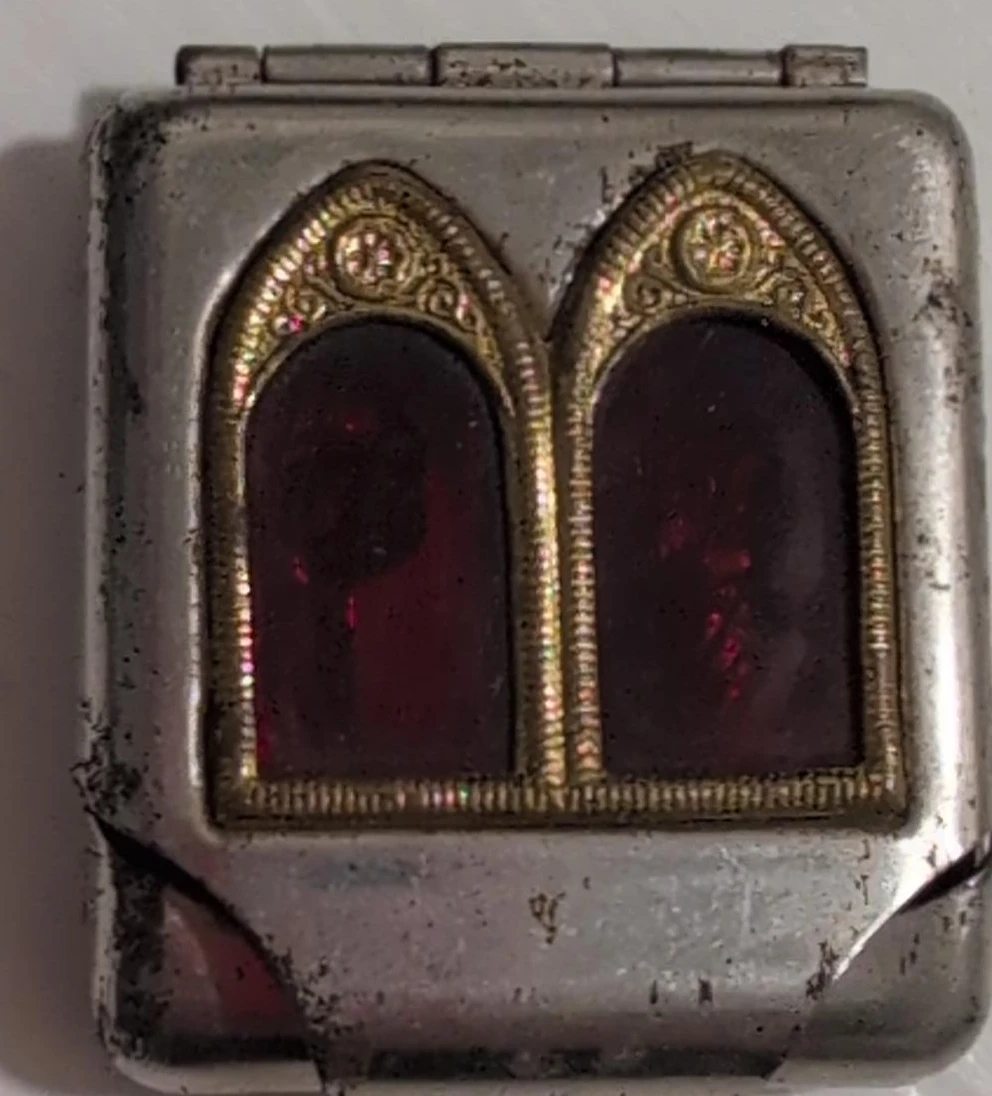 Vintage Holy Reliquary Case with Saints Made in Germany