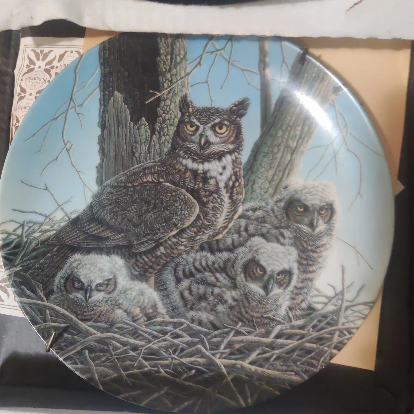 The Great Horned Owl Collector Plate by Edwin M. Knowles