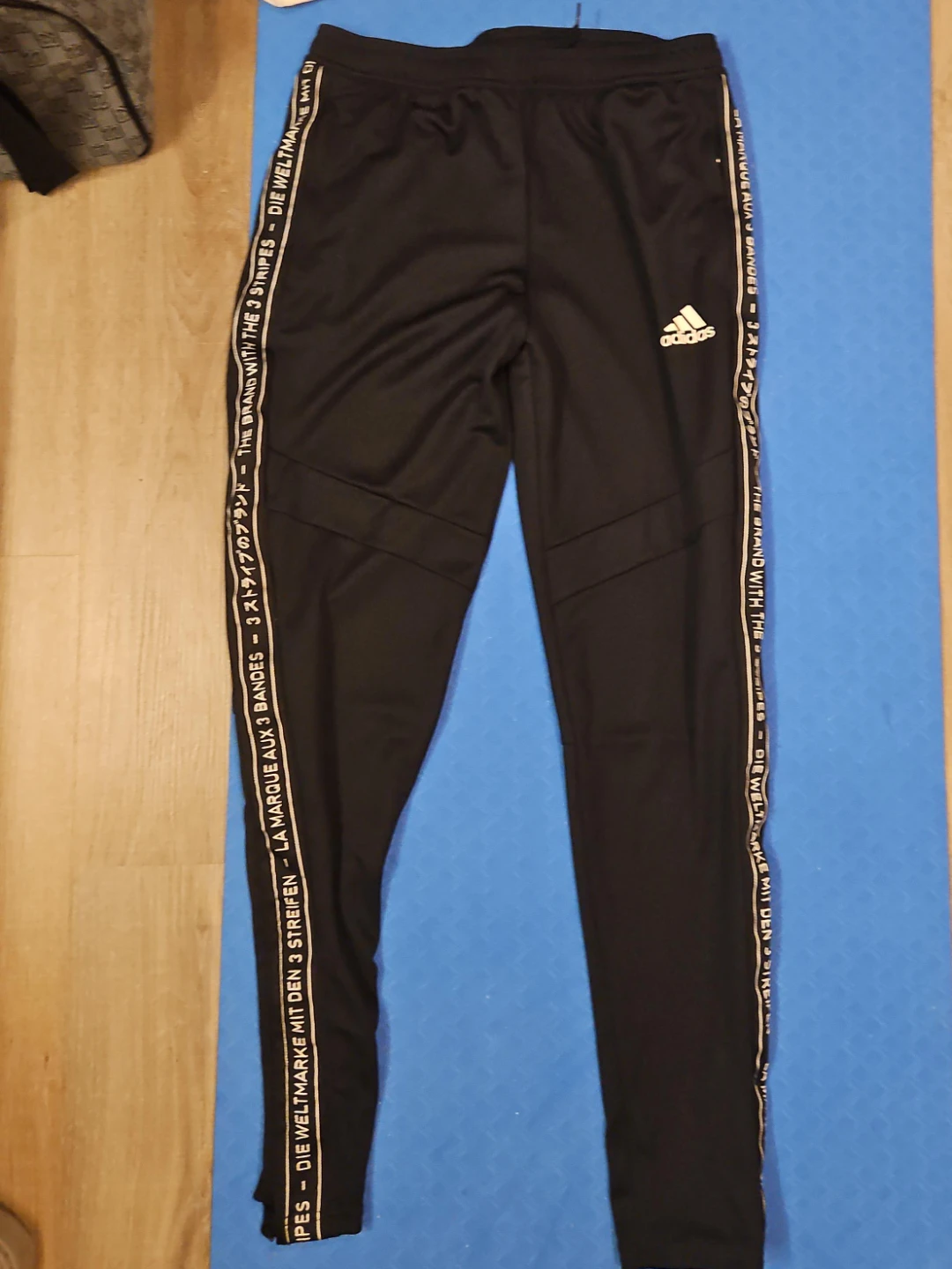 Two Adidas Black Track Pants