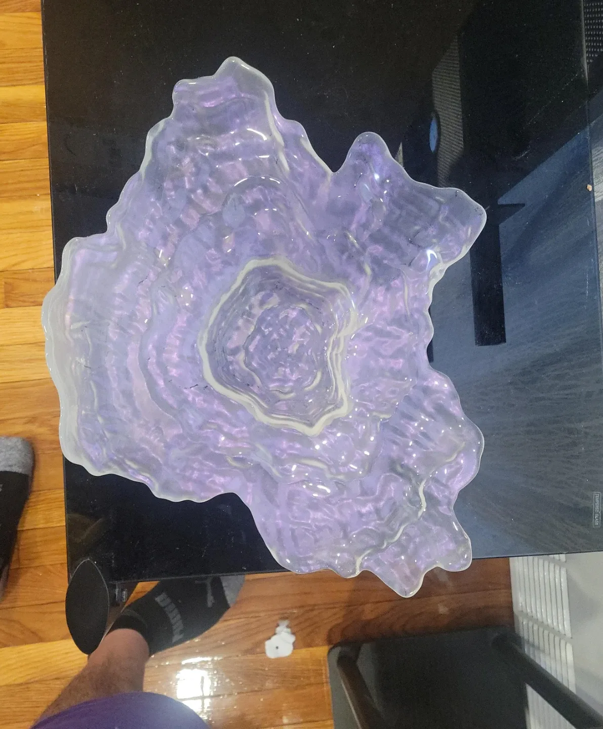 Iridescent Glass Decorative Bowl