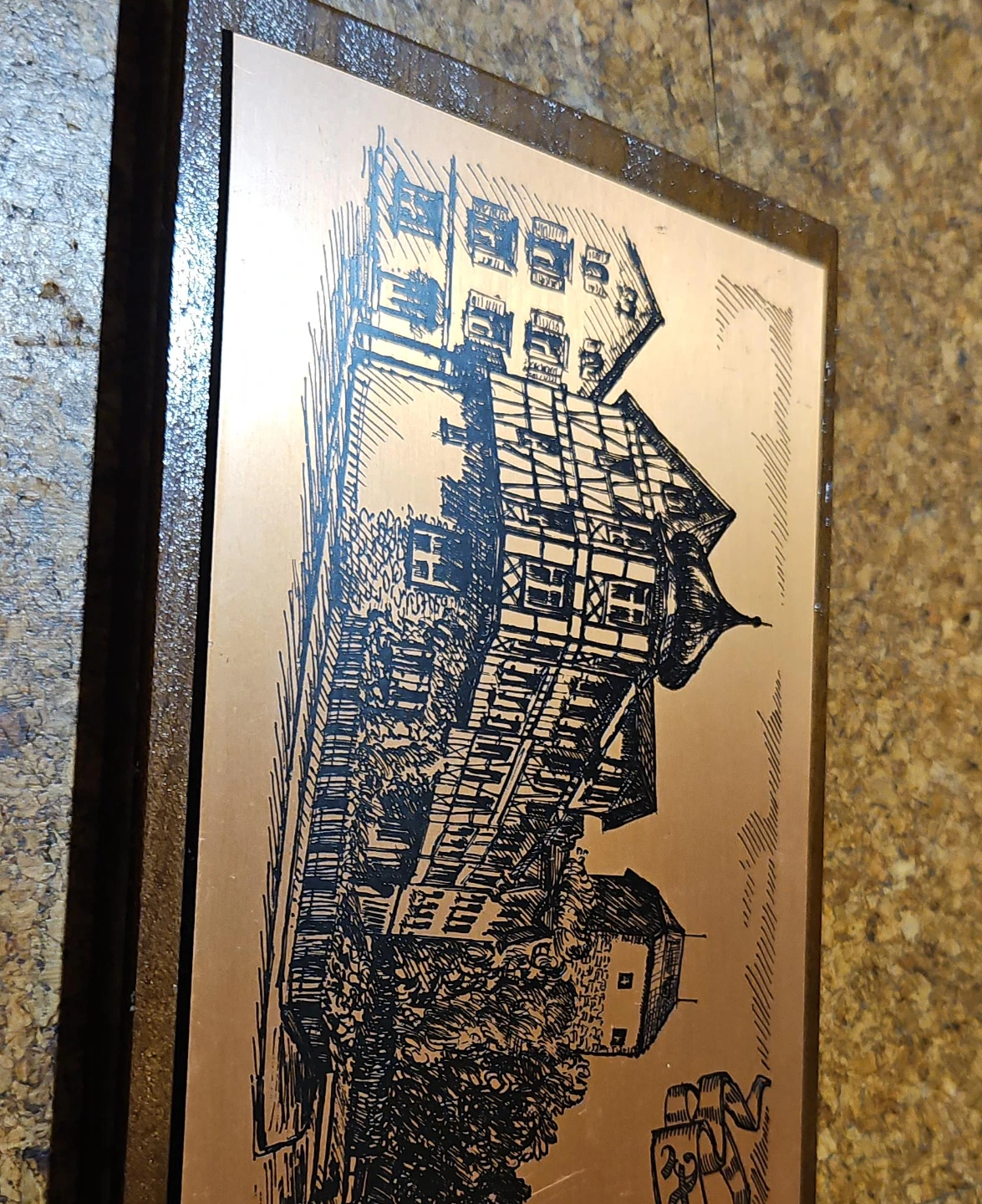 Arbon Copper Etching Wall Art Plaque