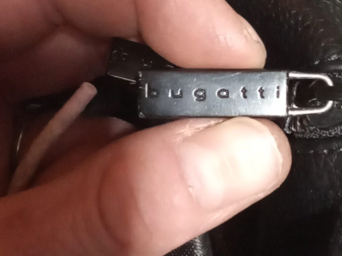Bugatti Black Faux Leather Duffle Bag