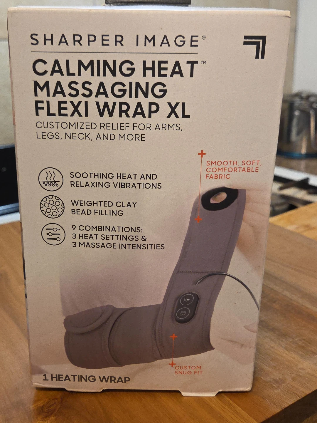 Sharper Image Calming Heat Massaging Flexi Wrap XL