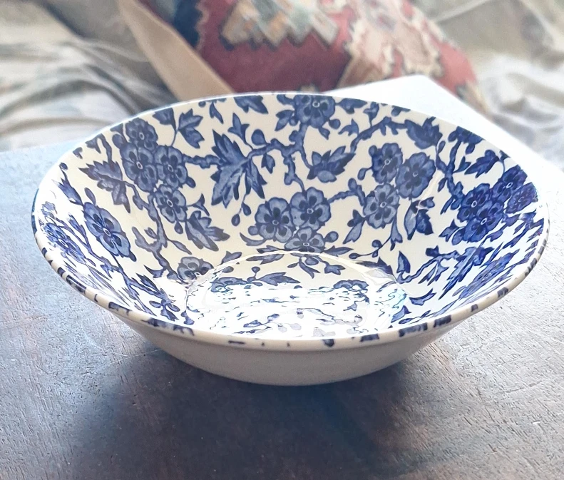 Blue Floral Pattern Bowl