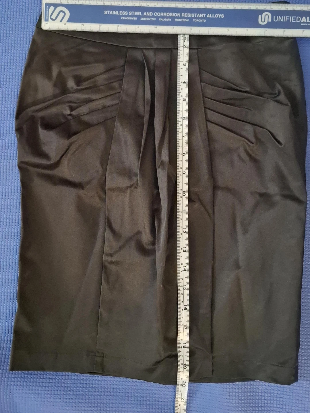 Black Sculpted Draped Skirt