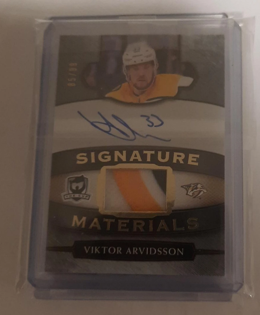 Viktor Arvidsson "The Cup" Autographed Jersey Patch Card 05/50