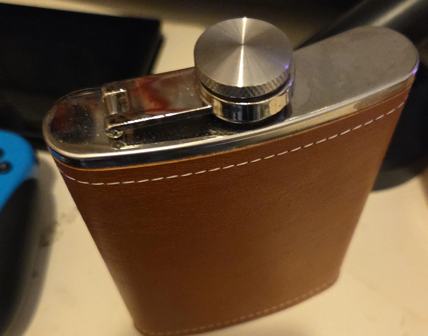 Brown Leather Hip Flask