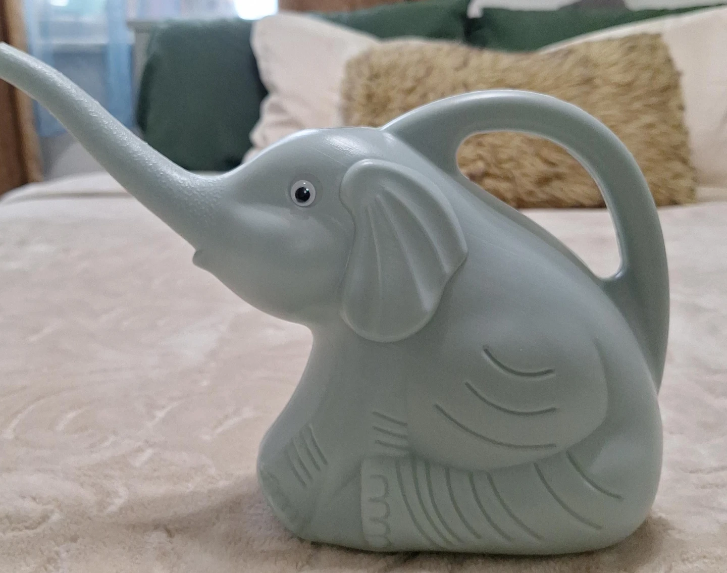 Gray Elephant Watering Can