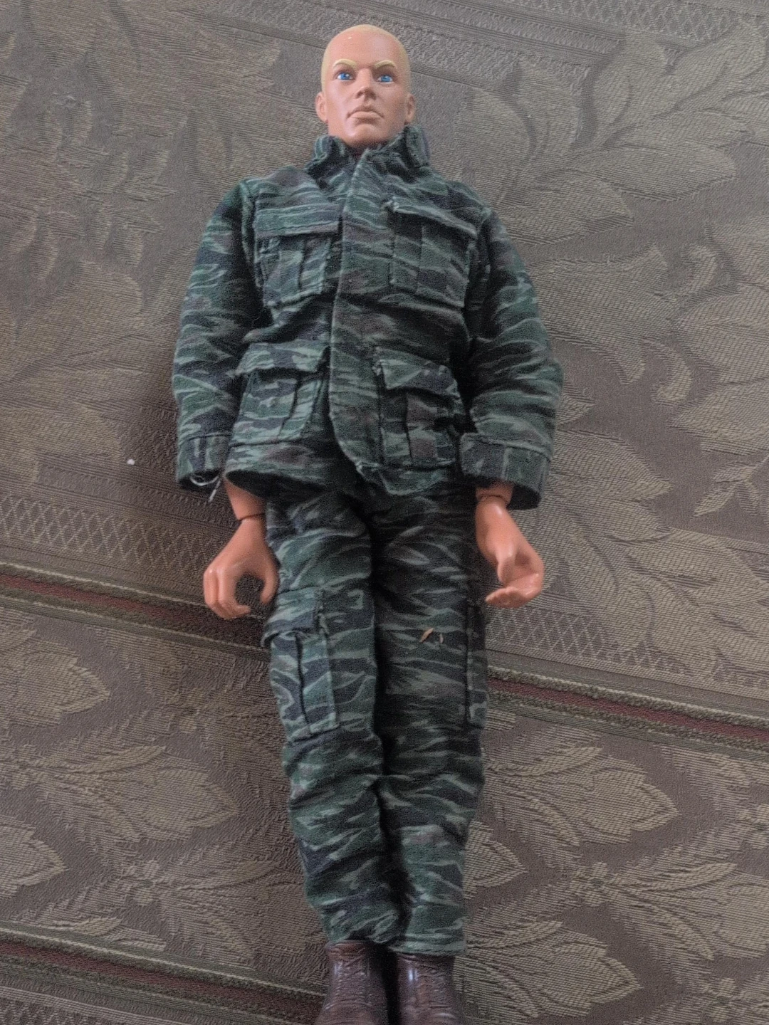 Vintage Action Figure Tiger Stripe Camouflage Uniform