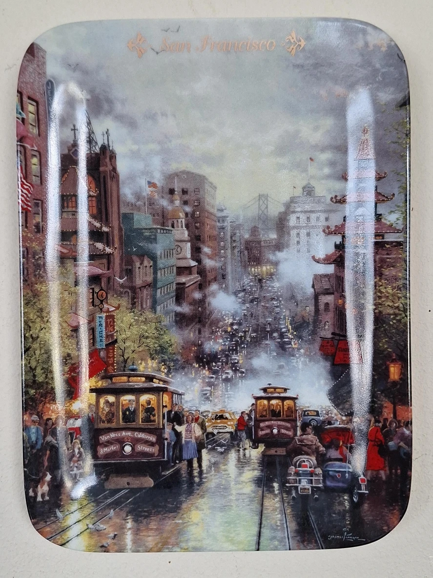 San Francisco Cable Car Scene Decorative Plate