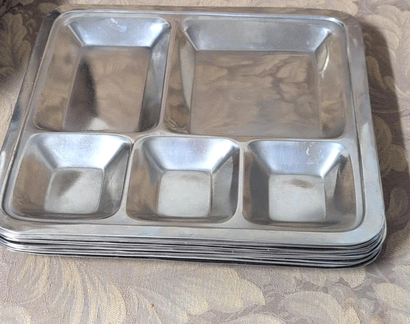Set of 22 Stainless Steel Compartment Trays