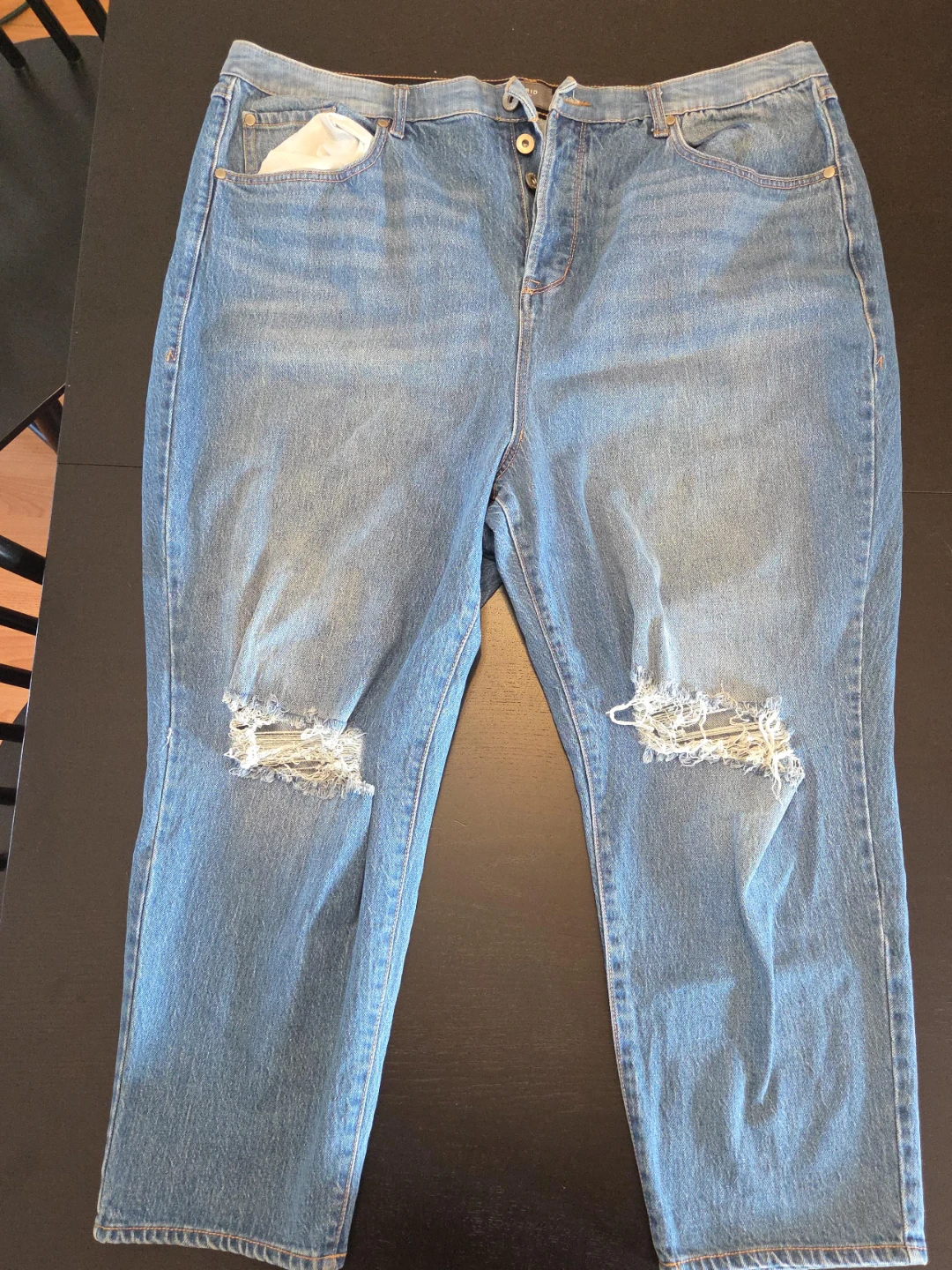 Women's Ripped Blue Jeans