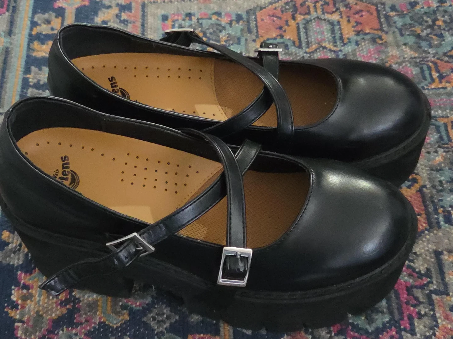 Dr. Martens Black Platform Mary Jane Shoes