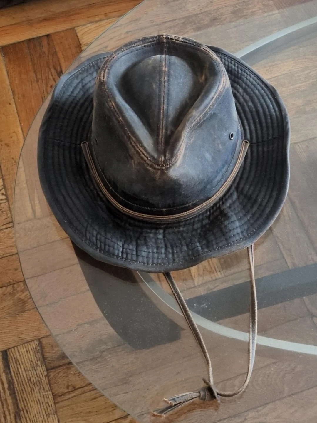 Dark Brown leather Outback Hat
