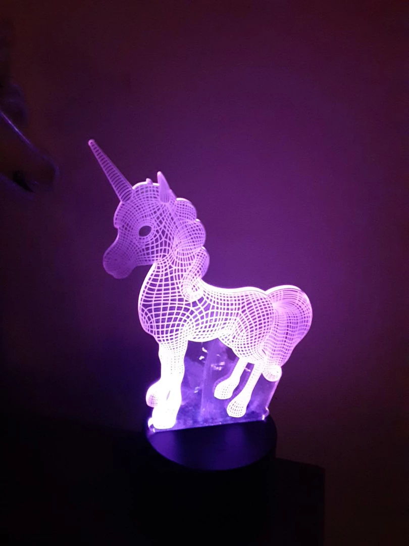 3D LED Unicorn Lamp