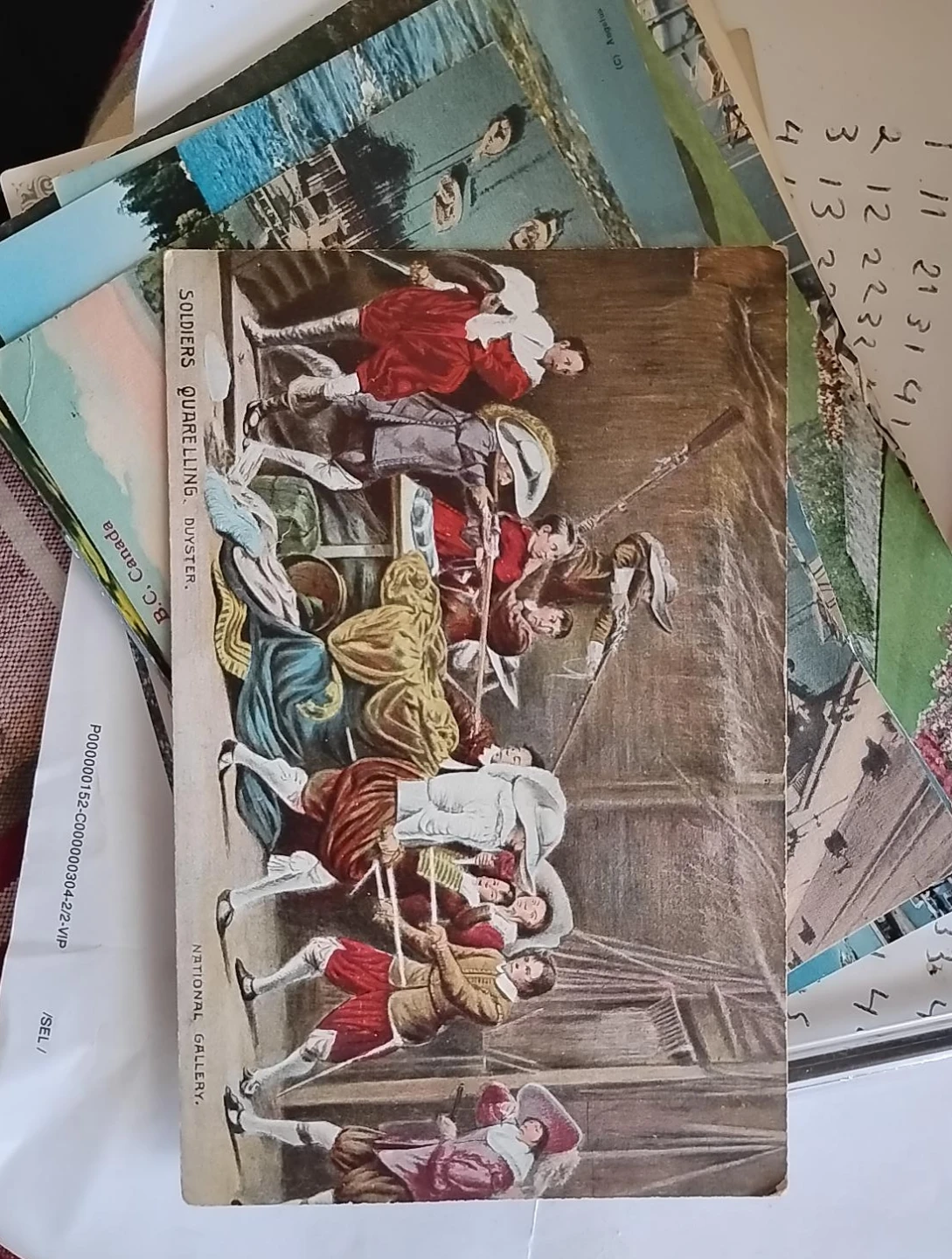 Postcard: Soldiers Quarelling by Duyster, National Gallery