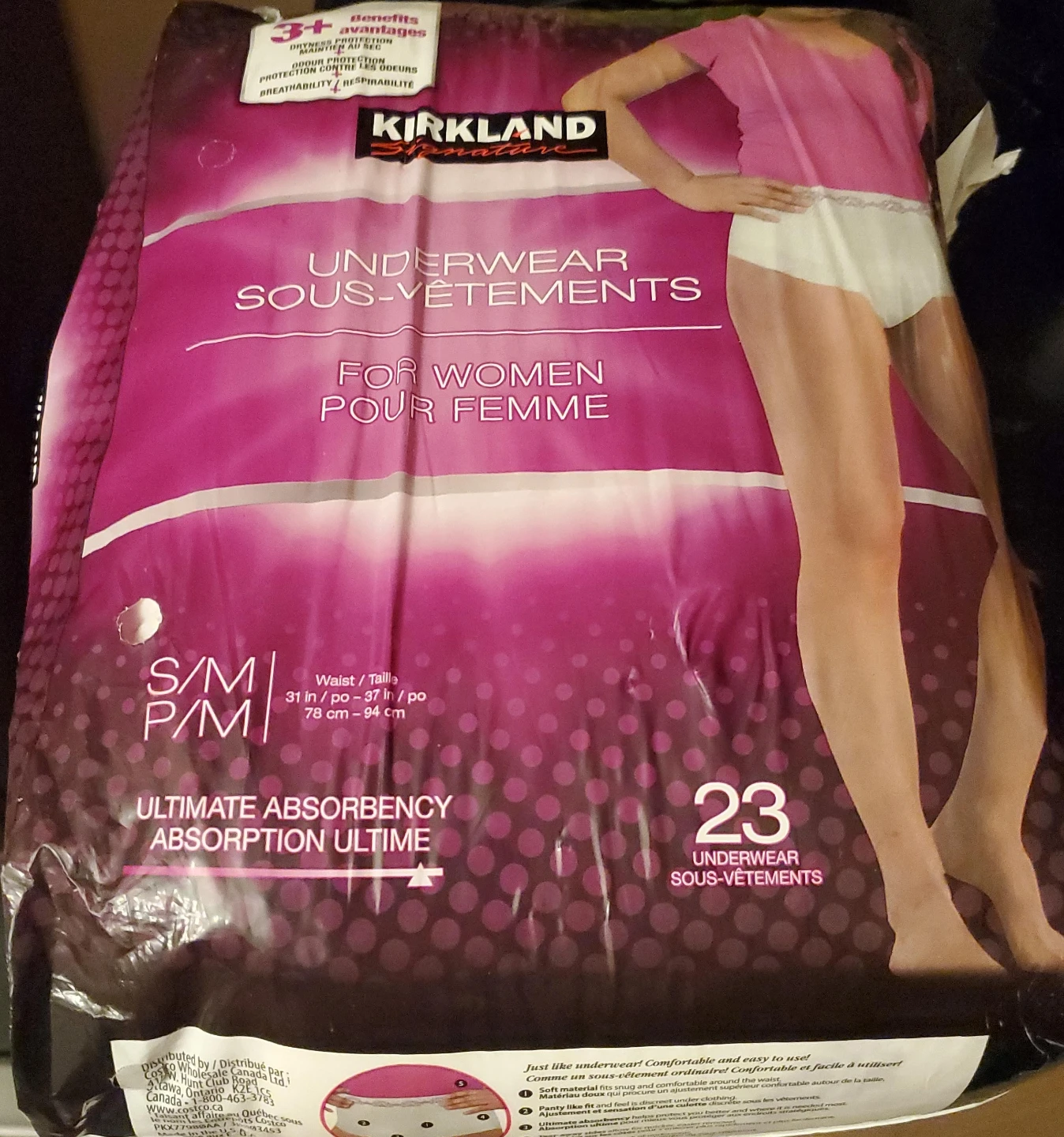 Kirkland Signature Women's Underwear S/M - 23 Pack