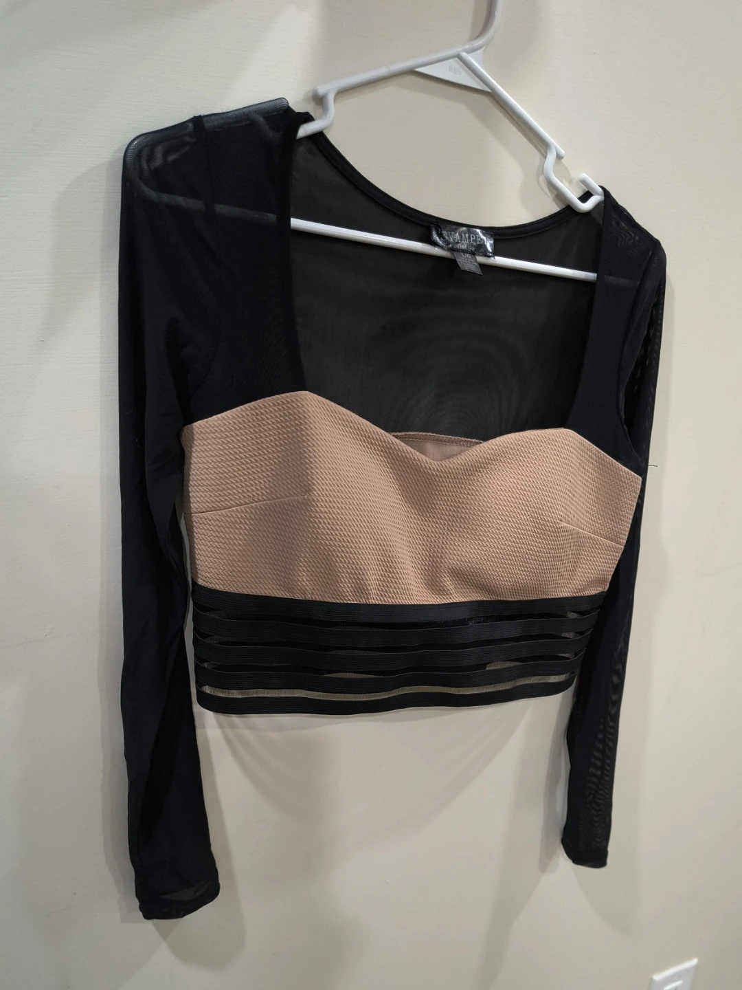 Black Mesh & Nude Bodysuit