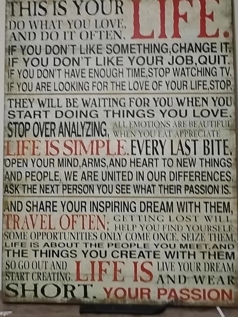 Inspirational Life Quote Wall Art