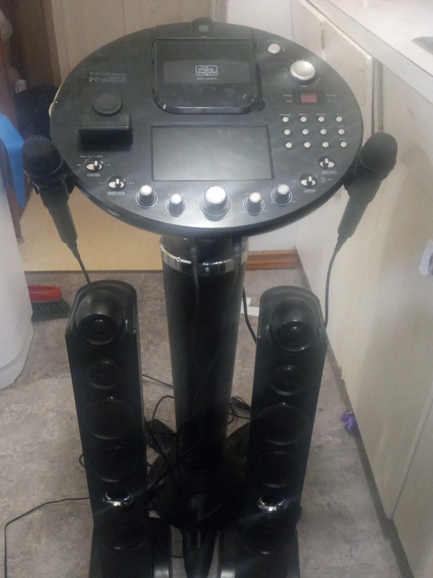 Singing Machine CDG Karaoke System with Microphones and Speakers