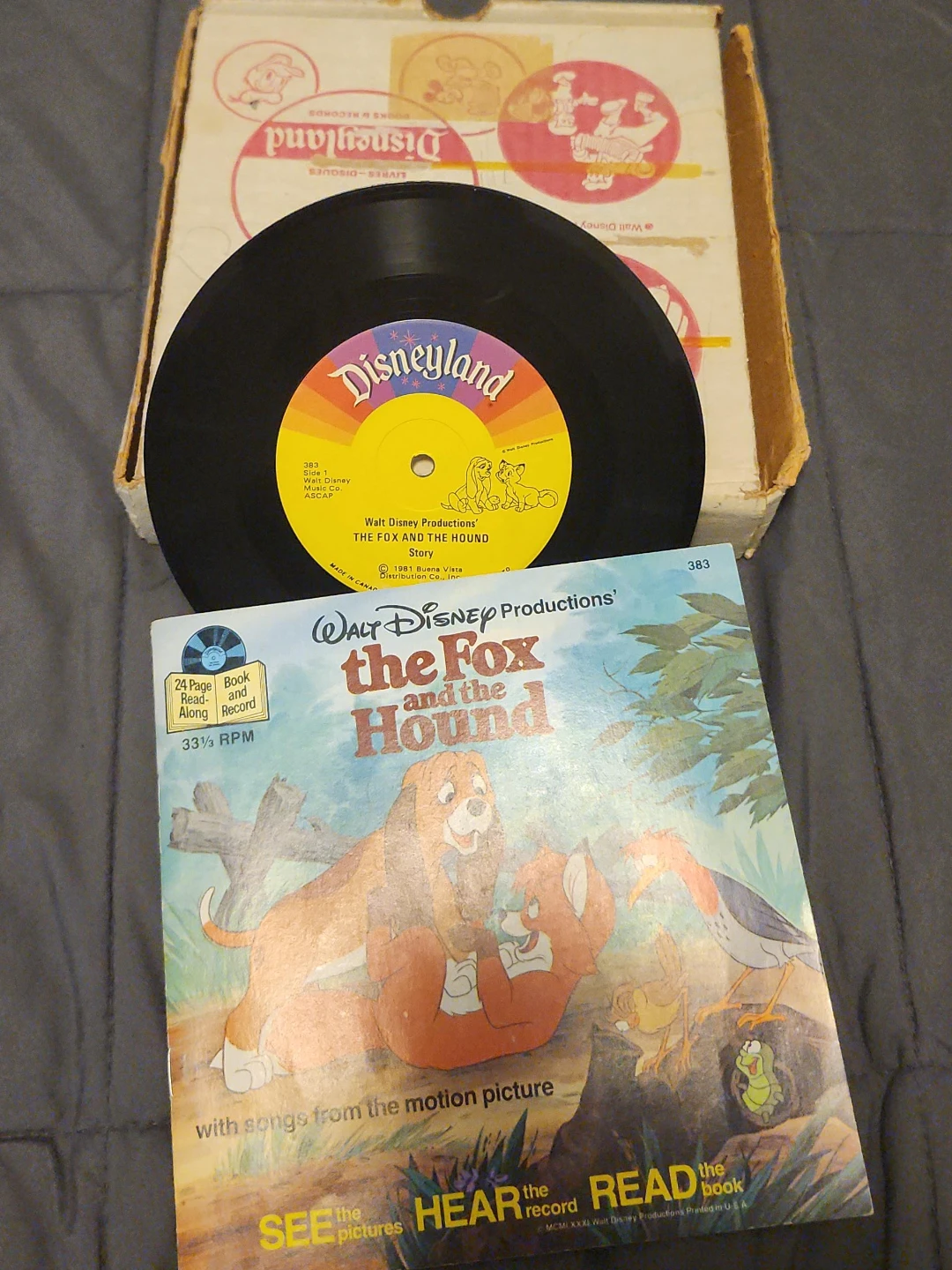 Walt Disney The Fox and the Hound Read-Along Record Book