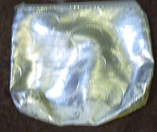 Silver cosmetic bag