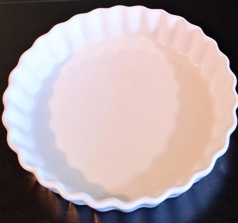 White Fluted Pie Dish