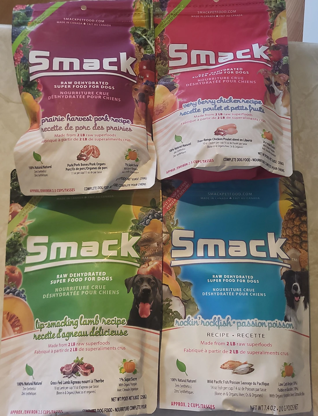 Smack Raw Dehydrated Dog Food - 4 Flavours