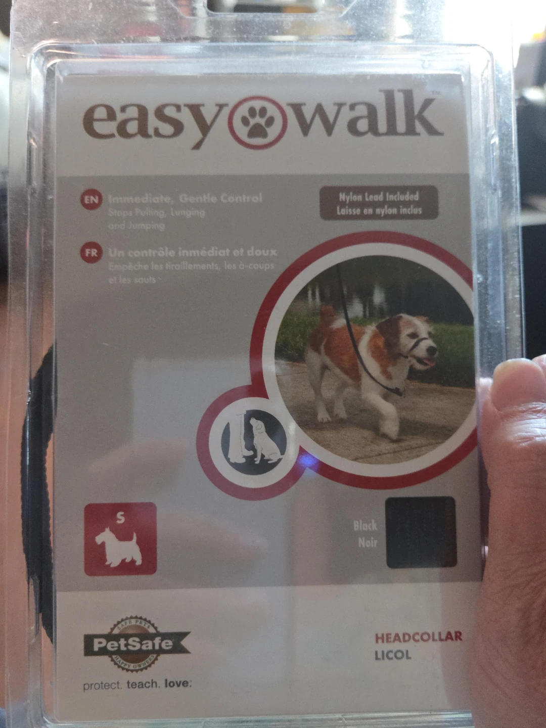 Easy Walk Headcollar for Dogs - Black, Size S