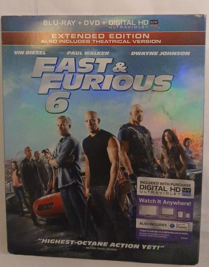 Fast & Furious 6 Blu-Ray + DVD + Digital HD Extended Edition
