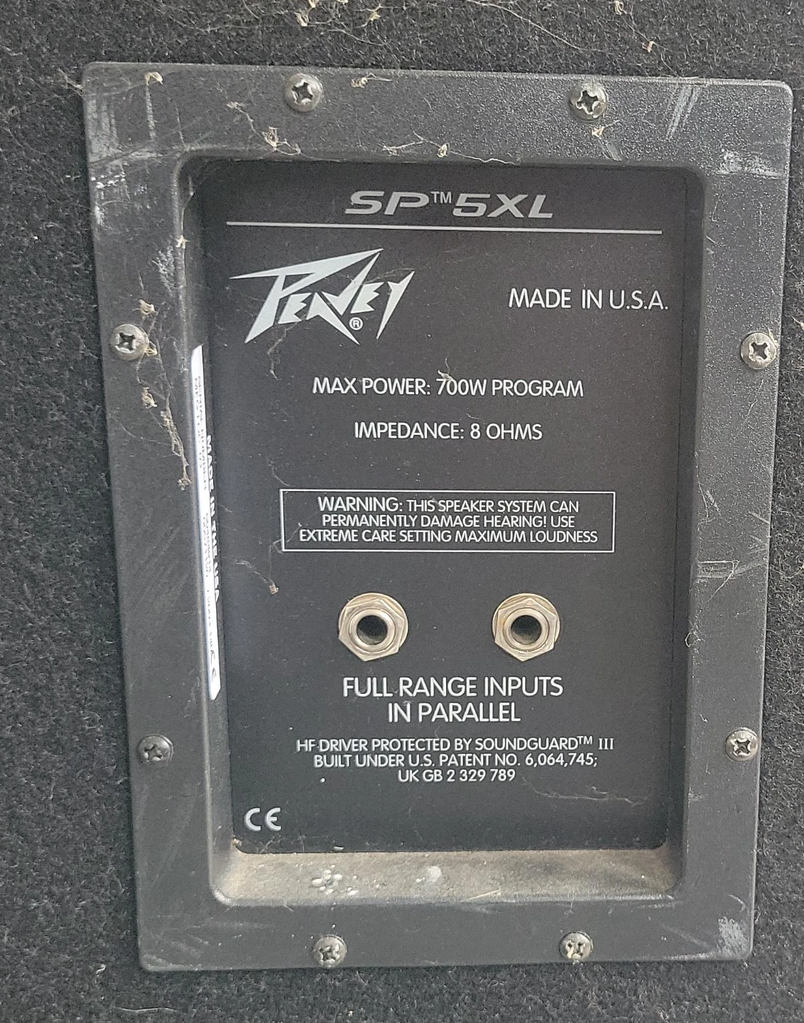 2-Peavey SP 5XL Speaker