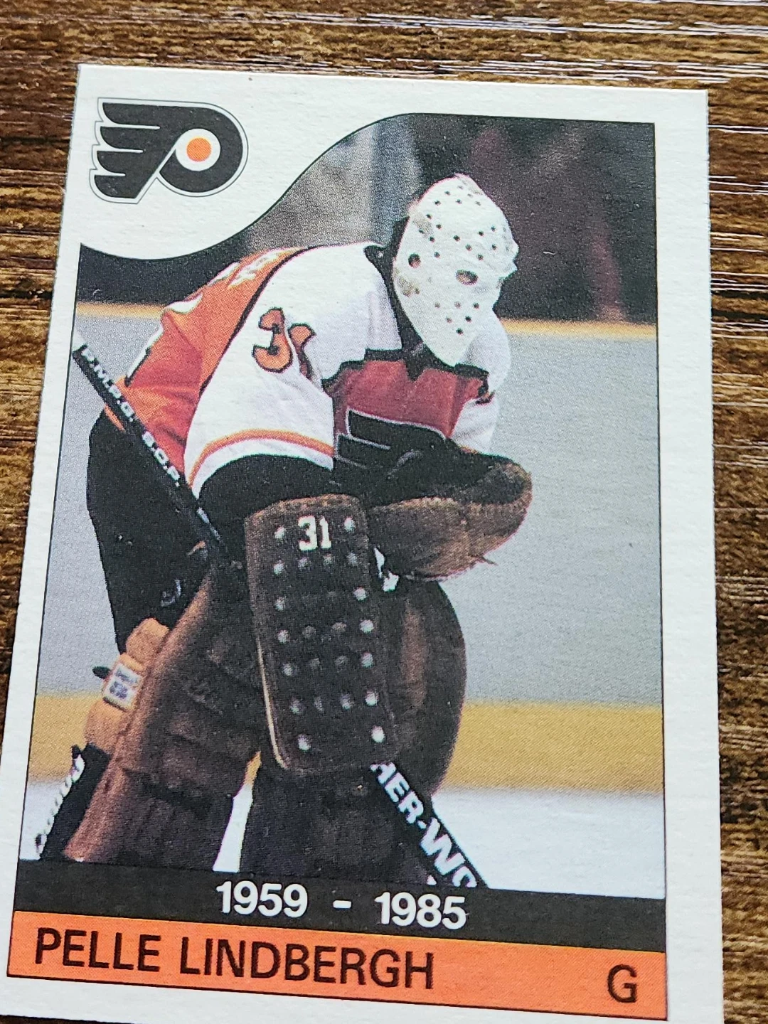 Pelle Lindbergh Philadelphia Flyers Hockey Card