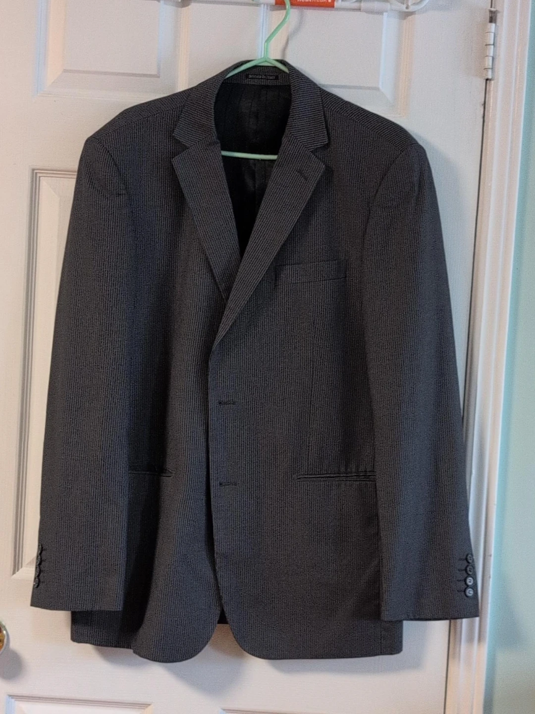 Men's Grey Pinstripe Blazer