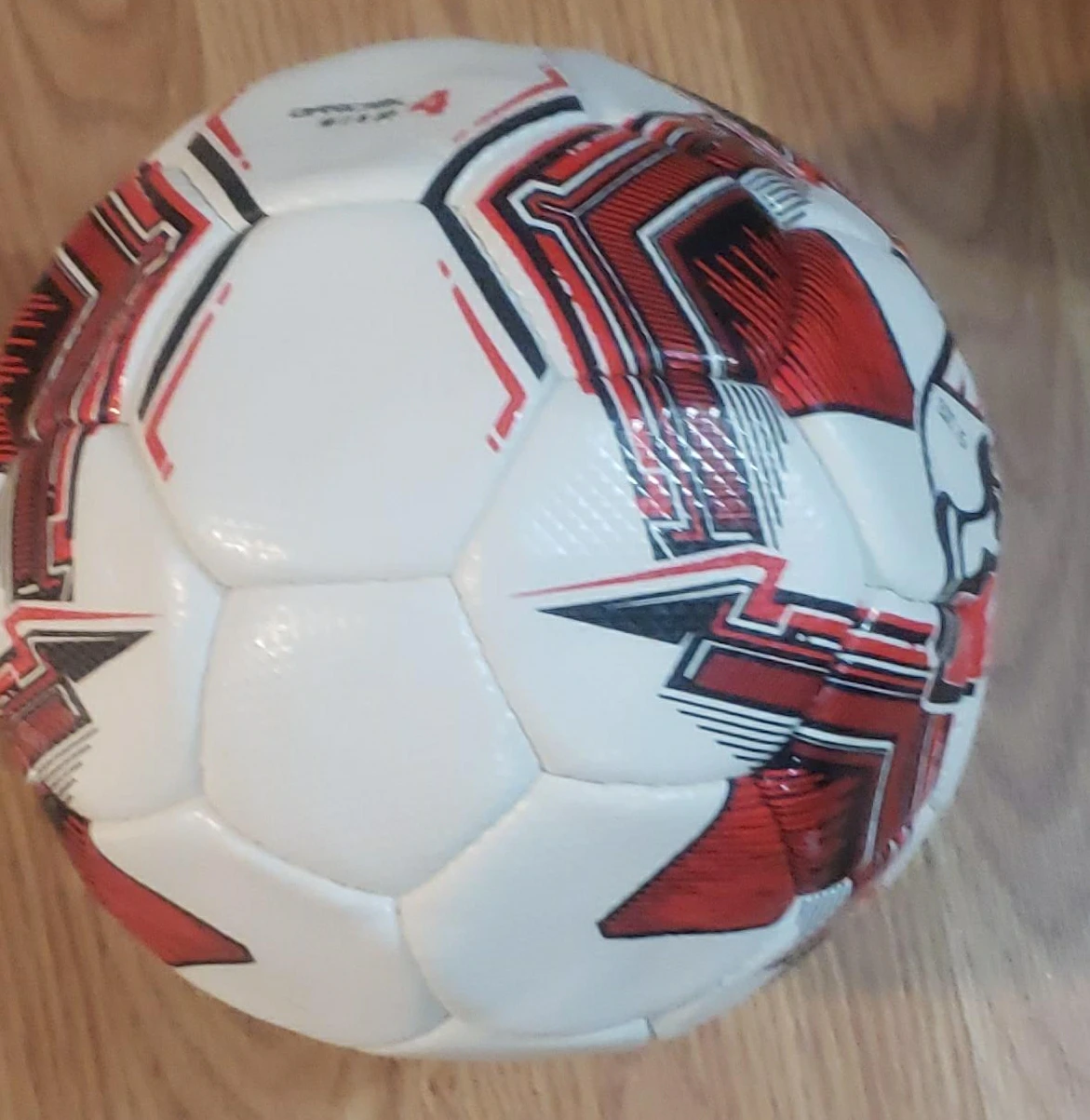 White and Red Soccer Ball