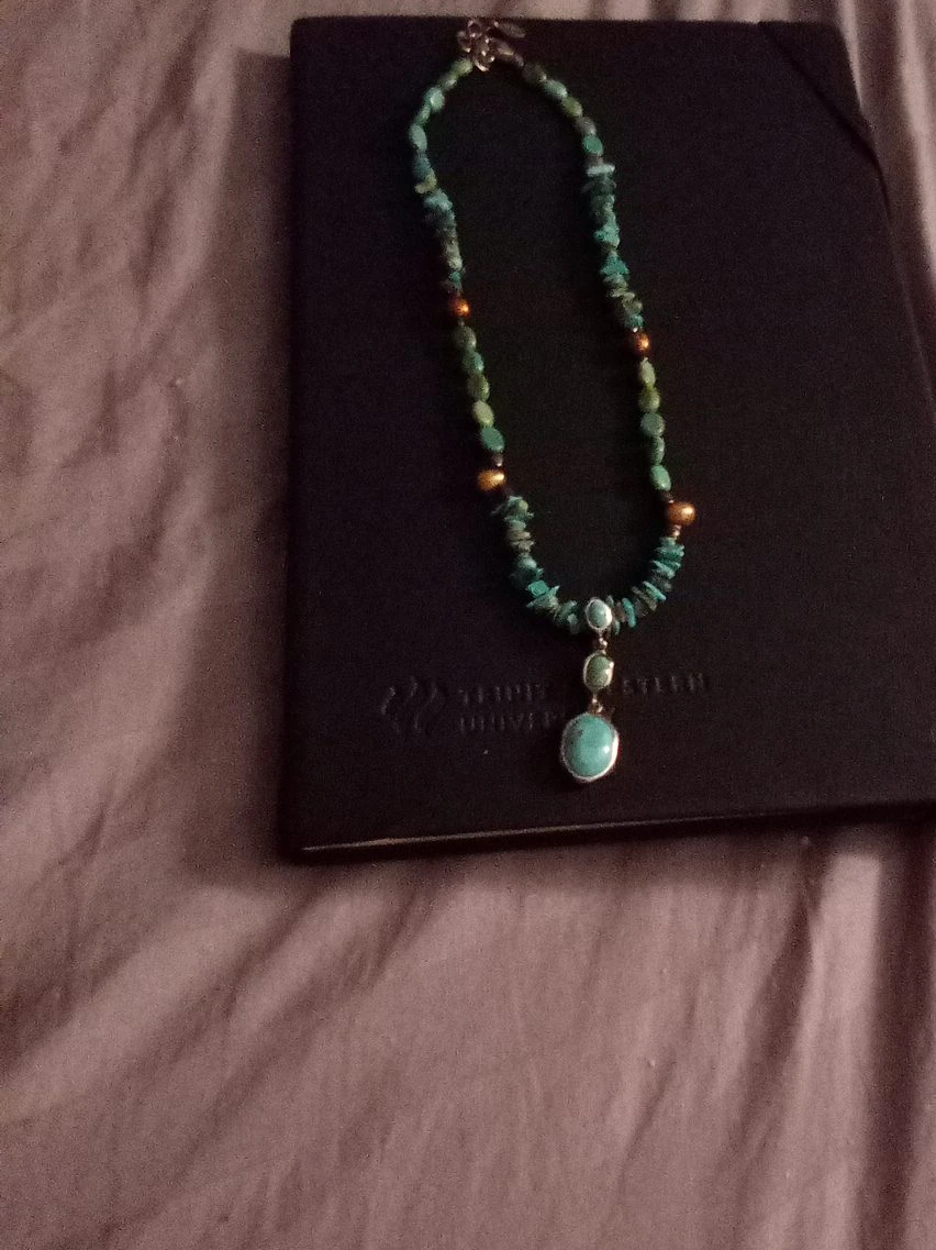 Turquoise and Copper Beaded Necklace