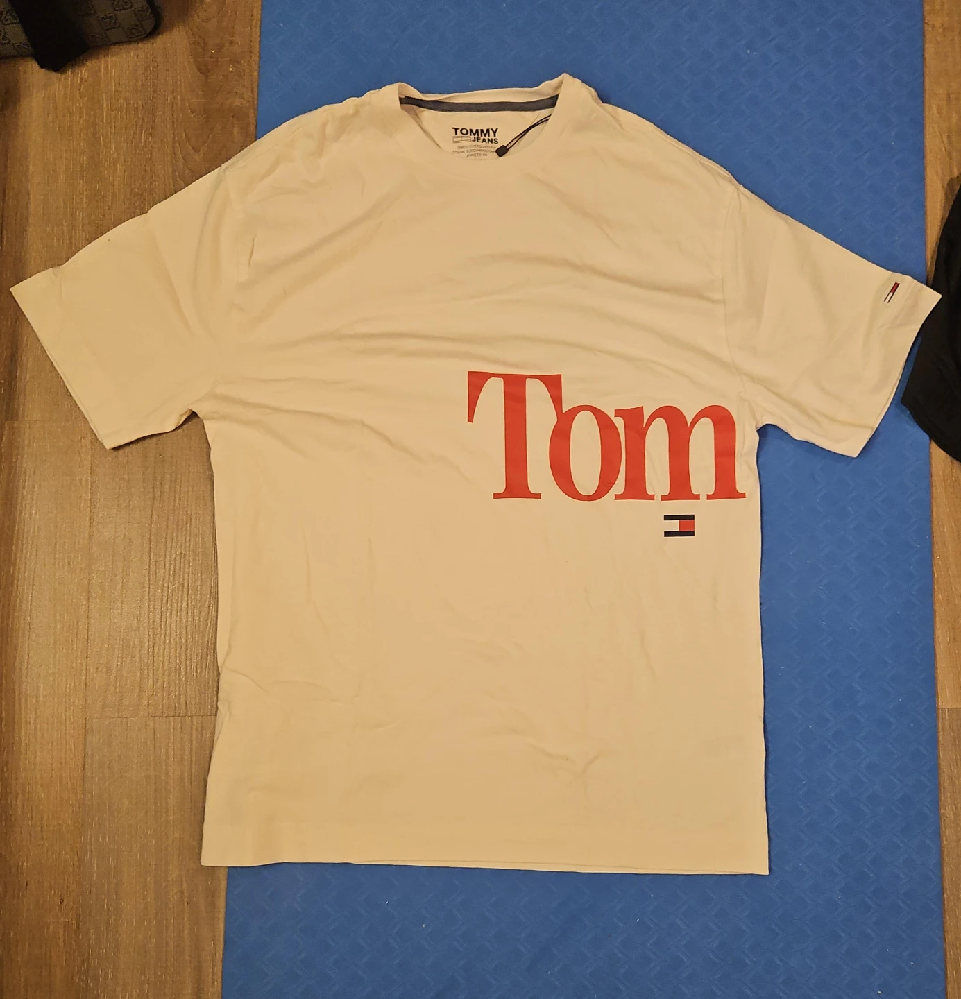 Tommy Jeans T-Shirt Cream Large Logo