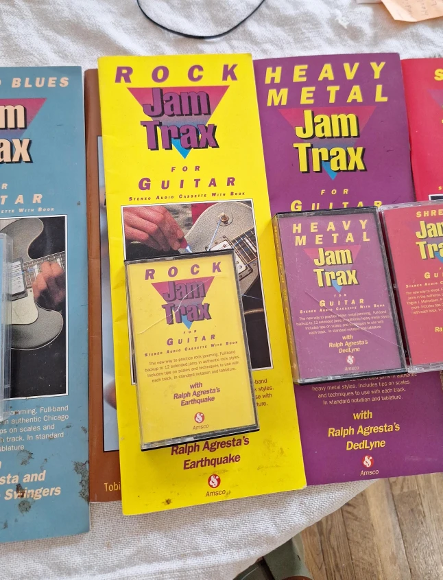 Jam Trax for Guitar Stereo Audio Cassette with Book Lot