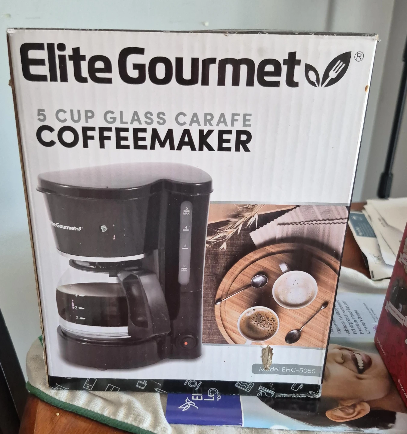 Elite Gourmet 5 Cup Glass Carafe Coffeemaker