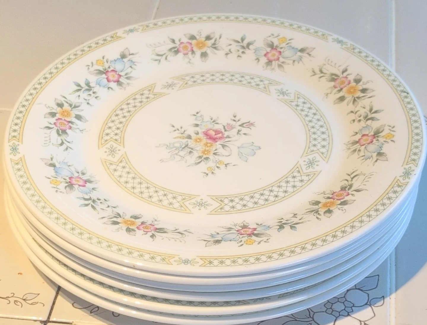 Set of 6 Floral Dinner Plates
