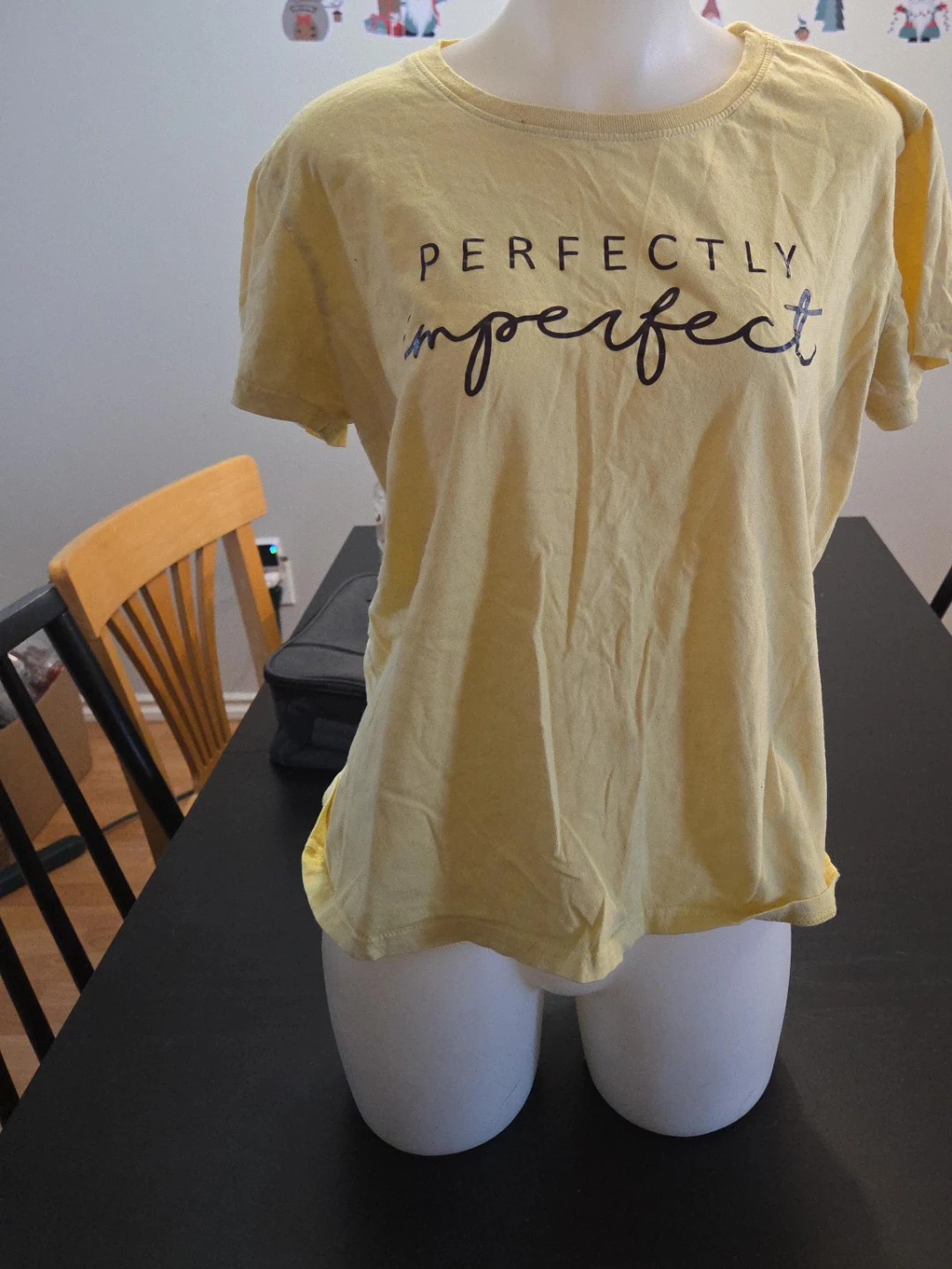 Yellow T-Shirt Perfectly Imperfect Graphic Tee