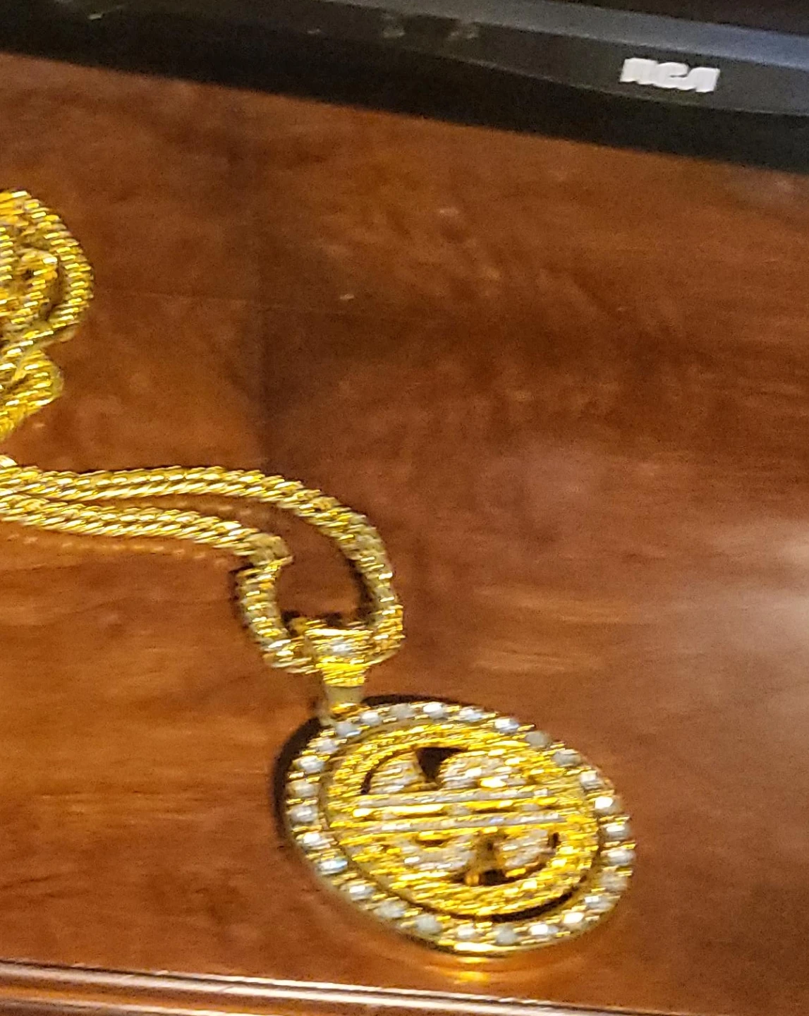 Gold Chain Necklace with Pendant