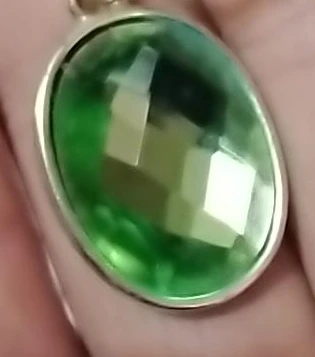 Oval Green Gemstone earrings