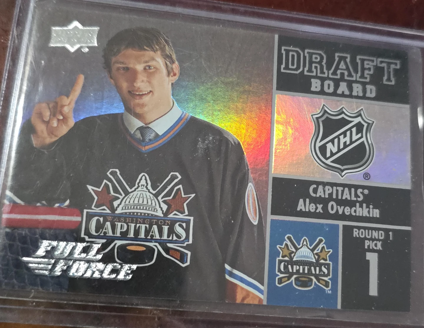 Alex Ovechkin Washington Capitals NHL Draft Board Trading Card