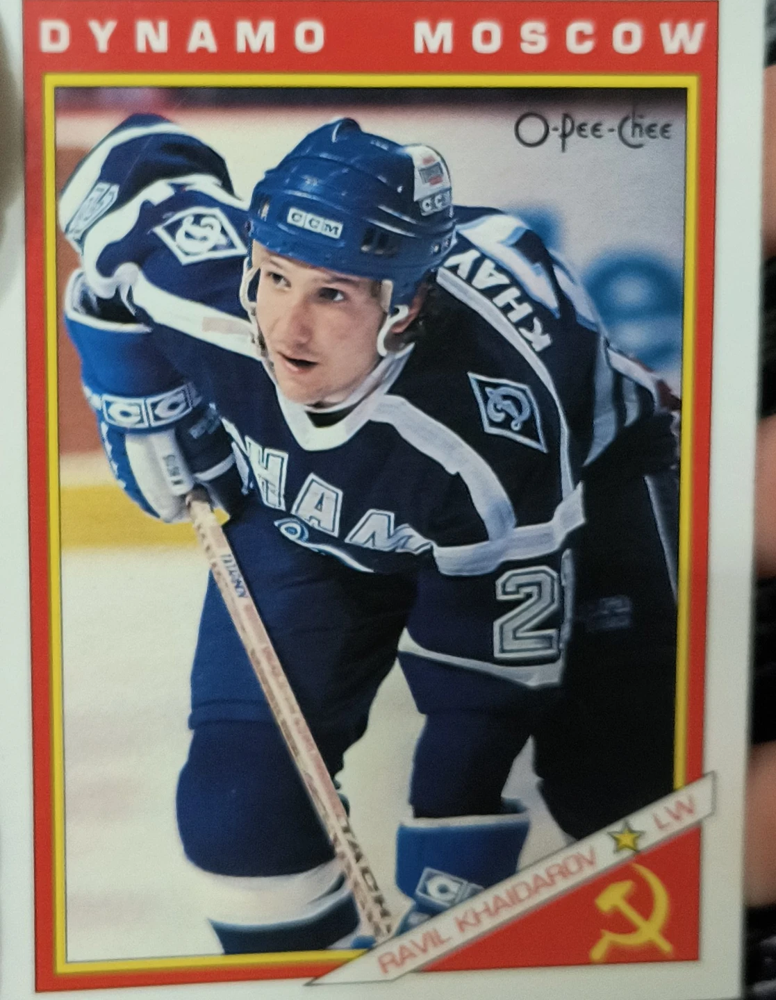 O-Pee-Chee Dynamo Moscow Ravil Khaidarov Hockey Card