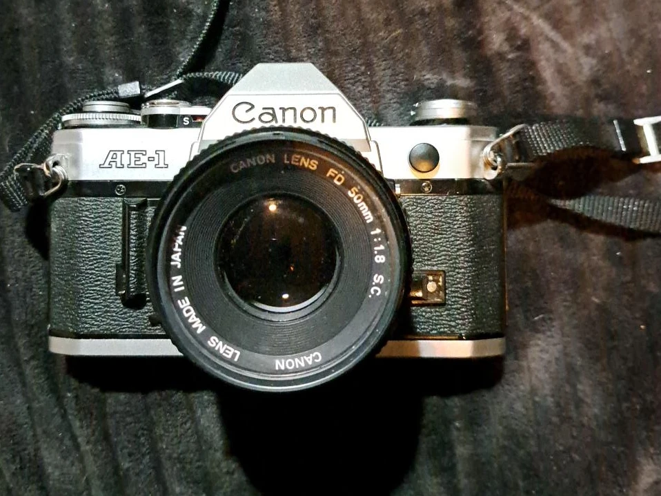 Canon AE-1 35mm Film Camera with 50mm f/1.8 S.C. Lens