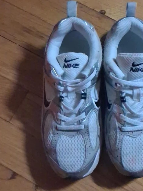 Nike Women's White Silver Running Shoes